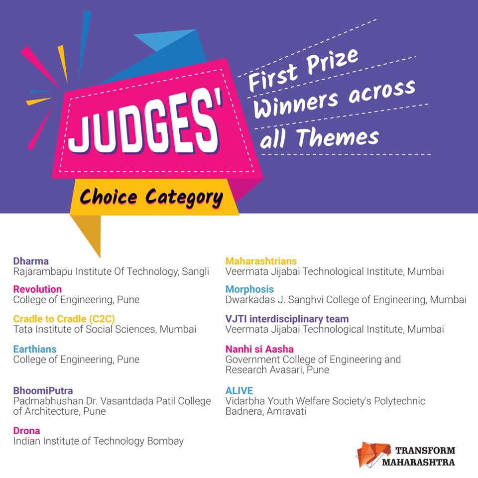 Judges choice winners